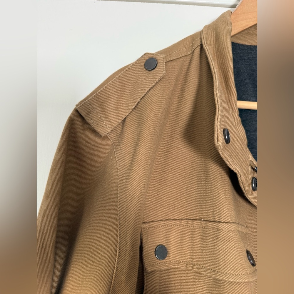 Avec Les Filles Washed Cotton Field Utility Jacket Tan Khaki Plus Size 2X - Picture 14 of 15